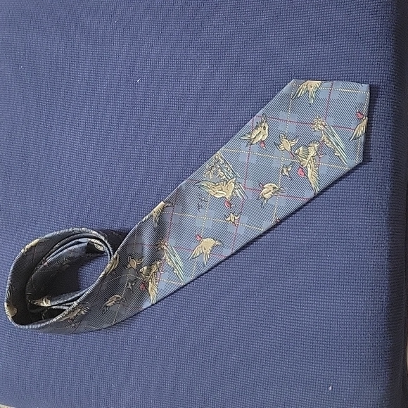 Vintage Rooster 🐓 brand mens neck tie. 58 in Length, made in the USA - Picture 2 of 4